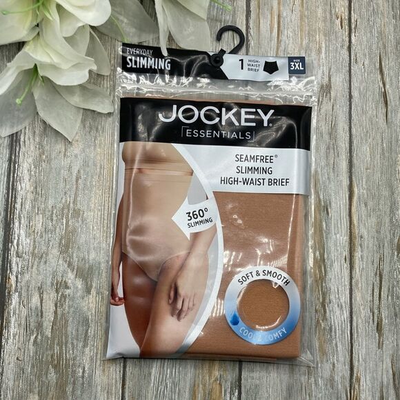 Jockey Essentials Women's Slimming Cool Touch High Waist Brief Underwear Size 3X - Picture 1 of 6